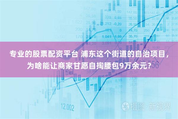 专业的股票配资平台 浦东这个街道的自治项目，为啥能让商家甘愿自掏腰包9万余元？