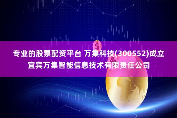 专业的股票配资平台 万集科技(300552)成立宜宾万集智能信息技术有限责任公司