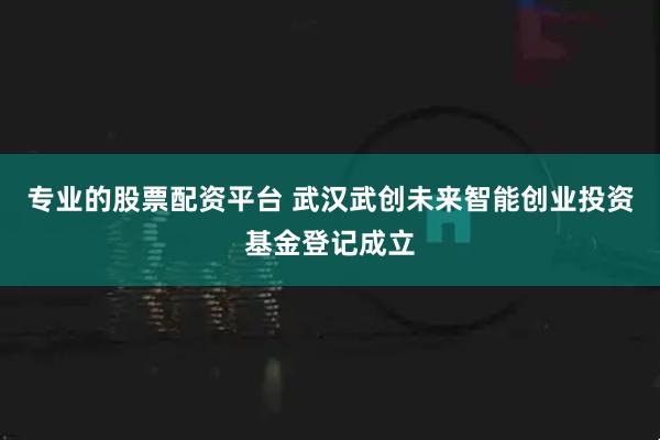 专业的股票配资平台 武汉武创未来智能创业投资基金登记成立